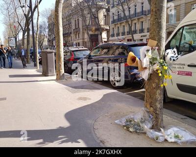 Â Simon Cardona/radio France/Maxppp - Simon Cardona / radio France / Maxppp, 24/03/2022 l'ancien international argentier, 42 ans, a ete tue par balles devant son Hotel, samedi 19 mars vers 6h15 du matin, sur le boulevard Saint-Germain du 6E arrondissement de Paris, près d'une bagbar au départ. - Paris, France, mars 24th 2022 l'ancien combattant international argentin Federico Aramburu, âgé de 42 ans, a été abattu devant son hôtel le samedi 19 mars vers 6 h 15 sur le boulevard Saint-Germain dans le 6th arrondissement de Paris, après un combat qui a commencé au Mahill Banque D'Images