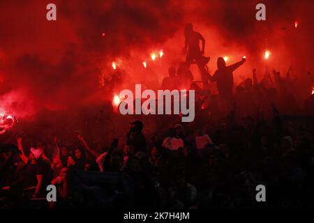 ©PHOTOPQR/LA PROVENCE/SPEICH Frédéric ; Marseille ; 07/04/2022 ; football : Europa Conference League UEFA 1/4 de finale aller match : Olympique de Marseille (OM) - PAOK Salonique (GRECE) au Stade Vélodrome Orange Banque D'Images