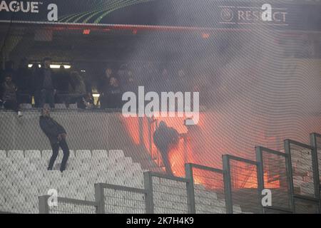 ©PHOTOPQR/LA PROVENCE/SPEICH Frédéric ; Marseille ; 07/04/2022 ; football : Europa Conference League UEFA 1/4 de finale aller match : Olympique de Marseille (OM) - PAOK Salonique (GRECE) au Stade Vélodrome Orange Banque D'Images