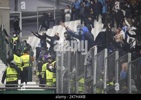 ©PHOTOPQR/LA PROVENCE/SPEICH Frédéric ; Marseille ; 07/04/2022 ; football : Europa Conference League UEFA 1/4 de finale aller match : Olympique de Marseille (OM) - PAOK Salonique (GRECE) au Stade Vélodrome Orange Banque D'Images