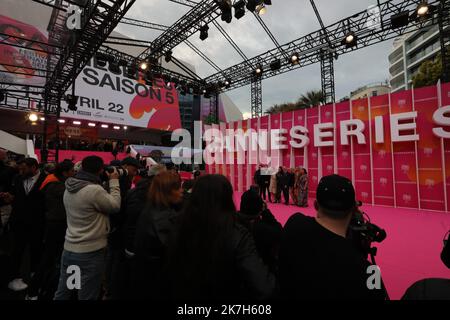 ©PHOTOPQR/NICE MATIN/Franz Chavaroche ; Cannes ; 06/04/2022 ; CANESERIES CLOTURE Festival de Cannes à Cannes, France, 6 avril 2022. Banque D'Images
