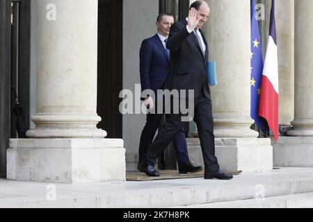 ©PHOTOPQR/LE PARISIEN/olivier corsan ; Paris ; 20/04/2022 ; Jean Castex, premier ministre - gouvernement français Paris 20 avril 2022 Banque D'Images