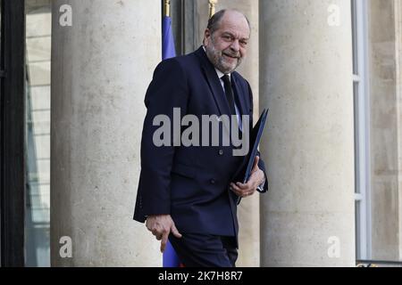 ©PHOTOPQR/LE PARISIEN/olivier corsan ; Paris ; 20/04/2022 ; Eric Dupond-Moretti, garde des sceaux, ministre de la justice - Gouvernement français Paris 20 avril 2022 Banque D'Images