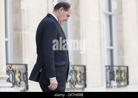 ©PHOTOPQR/LE PARISIEN/olivier corsan ; Paris ; 20/04/2022 ; Jean Castex, premier ministre - gouvernement français Paris 20 avril 2022 Banque D'Images