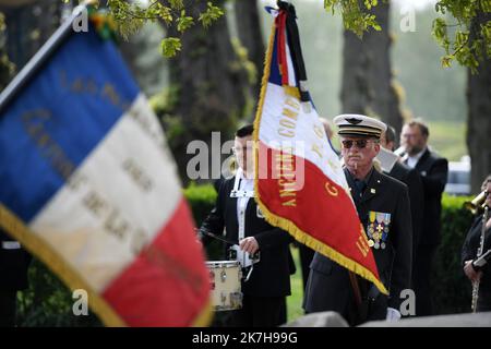 ©PHOTOPQR/VOIX DU NORD/PIERRE ROUANET ; 23/04/2022 ; le Quesnoy, le 23/04/2022. Cérémonie de l'ANZAC (corps de l'armée australienne et néo-zélandaise) Day au Quesnoy (première Guerre mondiale), en présence de militaires et officiels de Nouvelle Zelande. PHOTO PIERRE ROUANET LA VOIX DU NORD le Quesnoy, France, avril 2022 cérémonie de la journée de l'ANZAC (corps de l'armée australienne et néo-zélandaise) au Quesnoy (première Guerre mondiale), en présence de soldats et de responsables néo-zélandais. Banque D'Images