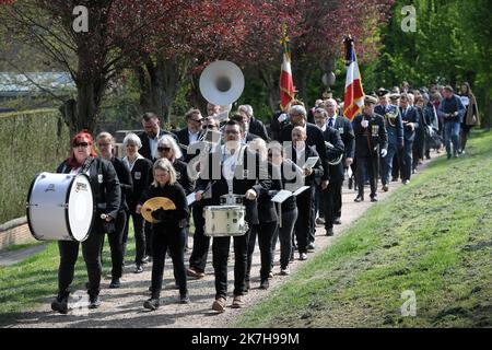 ©PHOTOPQR/VOIX DU NORD/PIERRE ROUANET ; 23/04/2022 ; le Quesnoy, le 23/04/2022. Cérémonie de l'ANZAC (corps de l'armée australienne et néo-zélandaise) Day au Quesnoy (première Guerre mondiale), en présence de militaires et officiels de Nouvelle Zelande. PHOTO PIERRE ROUANET LA VOIX DU NORD le Quesnoy, France, avril 2022 cérémonie de la journée de l'ANZAC (corps de l'armée australienne et néo-zélandaise) au Quesnoy (première Guerre mondiale), en présence de soldats et de responsables néo-zélandais. Banque D'Images