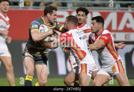 ©PHOTOPQR/L'INDÉPENDANT/CLEMTZ MICHEL ; PERPIGNAN ; 29/04/2022 ; SPORT / RUGBY A XIII / SUPERLEAGUE / CATALANES DRAGONS VS CASTLEFORD TIGERS / STADE GILBERT BRUTUS DE PERPIGNAN / Banque D'Images