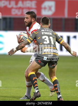 ©PHOTOPQR/L'INDÉPENDANT/CLEMTZ MICHEL ; PERPIGNAN ; 29/04/2022 ; SPORT / RUGBY A XIII / SUPERLEAGUE / CATALANES DRAGONS VS CASTLEFORD TIGERS / STADE GILBERT BRUTUS DE PERPIGNAN / Banque D'Images