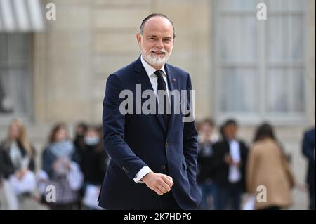 ©Julien Mattia / le Pictorium / MAXPPP - Paris 08/05/2022 Julien Mattia / le Pictorium - 8/5/2022 - France / Ile-de-France / Paris - Edouard Philippe ancien Premier ministre. Cérémonie d'investiture du président de la République Emmanuel Macron au Palais de l'Elysée pour son deuxieme mandat. / 8/5/2022 - France / Ile-de-France (région) / Paris - Edouard Philippe ancien Premier ministre. Cérémonie d'inauguration du Président de la République Emmanuel Macron à l'Elysée Palace pour son deuxième mandat. Banque D'Images