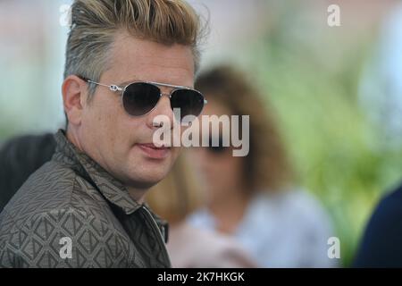 ©franck castel/MAXPPP - 17/05/2022 un certain Regardjujury Photocall - le Festival annuel de Cannes 75th CANNES, FRANCE - MAI 18: Benjamin Biolay, Valeria Golino et Edgar Ramírez CANNES, FRANCE MAI 17 Banque D'Images
