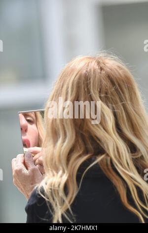 ©franck castel/MAXPPP - 21/05/2022 chronique d'une liaison Passagere Journal d'Une affaire éphémère Photocall - le Festival annuel de Cannes 75th Sandrine Kiberlain CANNES, FRANCE - MAI 22 Banque D'Images
