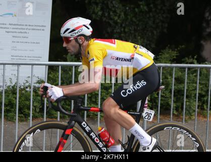 ©Laurent Lairys/MAXPPP - Benjamin Thomas de Cofidis pendant les Boucles de la Mayenne 2022, course cycliste UCI ProSeries, étape 4, Martigné-sur-Mayenne > Laval (180 km) sur 29 mai 2022 à Laval, France - photo Laurent Lairys / MAXPPP Banque D'Images