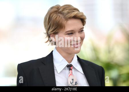 ©franck castel/MAXPPP - 20220005 crimes of the future Photocall - le Festival annuel du film de Cannes 75th Léa Seydoux CANNES, FRANCE - MAI 24 Banque D'Images