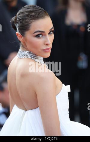 ©Pierre Teyssot/MAXPPP ; Festival de Cannes 2022. Édition 75th du Festival International du film de Cannes le 25/05/2022 à Cannes, France. Olivia Culpo. Pierre Teyssot / Maxppp - Festival international du film de Cannes le 26th 2022 mai Banque D'Images