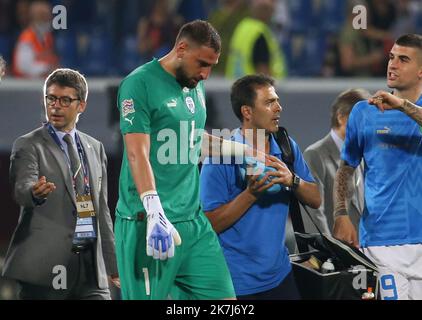 ©Laurent Lairys/MAXPPP - Gianluigi Donnarumma d'Italie lors de la Ligue des Nations de l'UEFA, Ligue A - Groupe A3, match de football entre l'Italie et l'Allemagne sur 4 juin 2022 au stade Renato-Dall'Ara de Bologne, Italie - photo Laurent Lairys / MAXPPP Banque D'Images