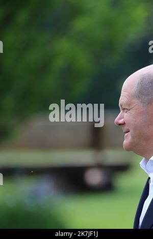 ©Pierre Teyssot/MAXPPP ; Sommet Allemagne G7 2022 . Elmau, Krün, Allemagne sur 26 juin 2022. OLAF Scholz Chancelier fédéral. Â© Pierre Teyssot / Maxppp Banque D'Images