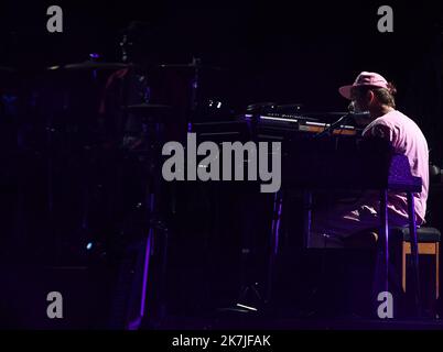 ©Mourad ALLILI/MAXPPP - 15/06/2022 le chanteur britannique Damon Albarn se produit avec son groupe Gorillaz au Théâtre Antique de Vienne sur 15 juin 2022 Banque D'Images