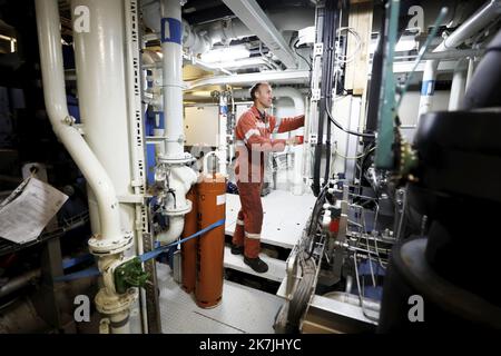 ©PHOTOPQR/NICE MATIN/Dylan Meiffret ; Nice ; 04/07/2022 ; Visite du nouveau gros remorqueur de la marine nationale 'l'abeille méditerranée'. Paper Axelle TRUQUET - NICE FRANCE JUILLET 4th 2022 visite du nouveau gros remorqueur de la Marine française 'Abeille Mediterranee' Banque D'Images