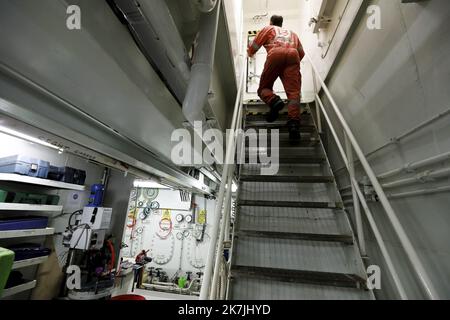 ©PHOTOPQR/NICE MATIN/Dylan Meiffret ; Nice ; 04/07/2022 ; Visite du nouveau gros remorqueur de la marine nationale 'l'abeille méditerranée'. Paper Axelle TRUQUET - NICE FRANCE JUILLET 4th 2022 visite du nouveau gros remorqueur de la Marine française 'Abeille Mediterranee' Banque D'Images