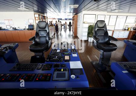 ©PHOTOPQR/NICE MATIN/Dylan Meiffret ; Nice ; 04/07/2022 ; Visite du nouveau gros remorqueur de la marine nationale 'l'abeille méditerranée'. Paper Axelle TRUQUET - NICE FRANCE JUILLET 4th 2022 visite du nouveau gros remorqueur de la Marine française 'Abeille Mediterranee' Banque D'Images