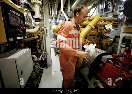 ©PHOTOPQR/NICE MATIN/Dylan Meiffret ; Nice ; 04/07/2022 ; Visite du nouveau gros remorqueur de la marine nationale 'l'abeille méditerranée'. Paper Axelle TRUQUET - NICE FRANCE JUILLET 4th 2022 visite du nouveau gros remorqueur de la Marine française 'Abeille Mediterranee' Banque D'Images