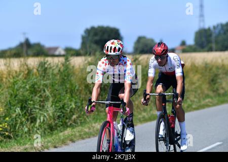 ©PHOTOPQR/VOIX DU NORD/PASCAL BONNIERE ; 05/07/2022 ; DUNKERQUE , le 5 juillet 2022 sport , cyclisme , tour de France , etape Dunkerque - Calais .PHOTO PASCAL BONNIERE / LA VOIX DU NORD - l'édition 109th de la course cycliste Tour de France a lieu du 01 au 24 juillet 2022 - Banque D'Images