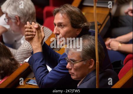 ©Julien Mattia / le Pictorium/MAXPPP - Paris 20/07/2022 Julien Mattia / le Pictorium - 20/7/2022 - France / Ile-de-France / Paris - Jerome Guedj, Département de l'Essonne, 6E circonscription, Socialistes et apparates NULors des questions au gouvernement du 19 juillet 2022. / 20/7/2022 - France / Ile-de-France (région) / Paris - Jerome Guedj, député d'Essonne, 6th circonscriptions électorales, socialistes et NUPES associés, au cours des questions au Gouvernement le 19 juillet 2022. Banque D'Images