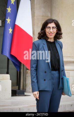 ©Thomas Padilla/MAXPPP - 20/07/2022 ; Paris, France ; SORTIE DU Conseil DES MINISTRES au PALAIS DE l'ELYSEE. RIMA ABDUL MALAK, MINISTRE DE LA CULTURE. Quittez la réunion hebdomadaire du cabinet au palais présidentiel de l'Elysée à Paris sur 20 juillet 2022. Banque D'Images