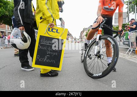 ©PHOTOPQR/l'est REPUBLICAIN/Lea DIDIER ; Saint-Dié-des-Vosges ; 29/07/2022 ; partie du Tour de France femmes 2022 à Saint-Dié-des-Vosges : partie de la 6E étape entre Saint-Dié-des-Vosges et Rosheim. Photo VM/Léa Didier - Saint Die des Vosges, France, juillet 29th 2022 atmosphère au Women's Tour de France 2022 Banque D'Images