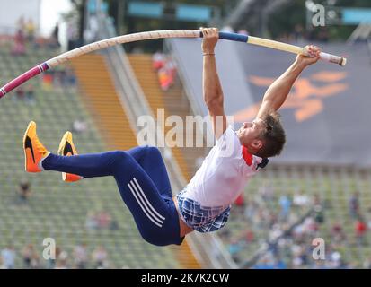 ©Laurent Lairys/MAXPPP - Thibaut Collet de France Banque de Polonais hommes lors des Championnats d'athlétisme européens 2022 sur 15 août 2022 à Munich, Allemagne - photo Laurent Lairys / MAXPPP Banque D'Images