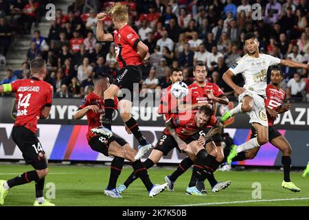 ©PHOTOPQR/Ouest FRANCE/Philippe RENAULT ; Rennes ; 31/08/2022 ; Rennes - Brest . ( Stade Rennais FC contre Stade Brestois 29 ). Championnat de France de football, Ligue 1, journée 5. Photo Philippe RENAULT / Ouest-France Banque D'Images