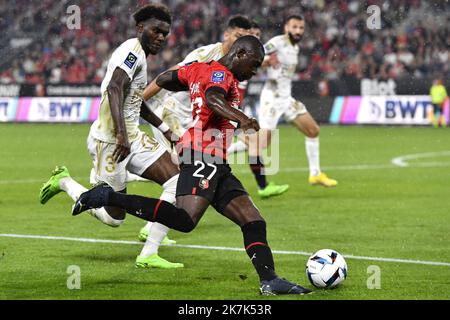 ©PHOTOPQR/Ouest FRANCE/Philippe RENAULT ; Rennes ; 31/08/2022 ; Rennes - Brest . ( Stade Rennais FC contre Stade Brestois 29 ). Championnat de France de football, Ligue 1, journée 5. Centre de congrès de Hamari TRAORE photo Philippe RENAULT / Ouest-France Banque D'Images