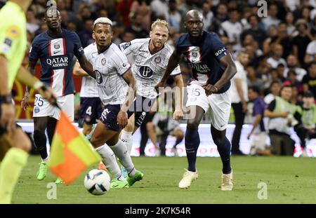 ©PHOTOPQR/LA DEPECHE DU MIDI/MICHEL VIALA ; TOULOUSE ; 31/08/2022 ; DDM- MICHEL VIALA FOOTBALL LIGUE 1 SAISON 2022 2023 LE TOULOUSE FOOTBALL CLUB TFC RECOIT LE PARIS SAINT GERMAIN PSG RATAO Banque D'Images