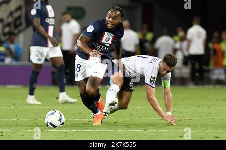 ©PHOTOPQR/LA DEPECHE DU MIDI/MICHEL VIALA ; TOULOUSE ; 31/08/2022 ; DDM- MICHEL VIALA FOOTBALL LIGUE 1 SAISON 2022 2023 LE TOULOUSE FOOTBALL CLUB TFC RECOIT LE PARIS SAINT GERMAIN PSG Banque D'Images