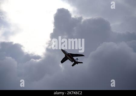 ©PHOTOPQR/VOIX DU NORD/PIERRE ROUANET ; 02/09/2022 ; NIERGNIES, LE 02/09/2022. Répétition avant la rencontre des ailes de Cambrai 2022, un aérodrome de Niergnies, avec entrée automatique la patrouille de France (la patrouille acrobatique officielle de l'Armée de l'Air). PHOTO PIERRE ROUANET LA VOIX DU NORD - répétition avant la rencontre des ailes de Cambrai 2022, à l'aérodrome de Niergnies, avec entre autres la patrouille de France (la patrouille acrobatique officielle de l'Armée de l'Air). Banque D'Images