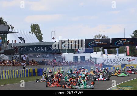 ©OLIVIER BLIN/MAXPPP - 21/02/2021 PHOTO OLIVIER BLIN / 72 LE MANS / 04 septembre 2022 Karting KZ, finale au championnat du monde sur le circuit international du Mans. 1er Viktor Gustafsson (CRG) 45 2eme Noah Milell (Tony kart) 31 3eme Jérémy Iglesias (CRG) 28 - 2022 CHAMPIONNATS DU MONDE de KARTING FIA - KZ LE MANS (FRA) Banque D'Images