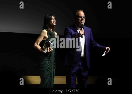 ©François Glories/MAXPPP - 26/09/2022 l'actrice française Charlotte Gainsbourg reçoit le « Golden Eye Award » lors du Festival du film de Zurich 18th. Suisse. 25 septembre 2022 Banque D'Images