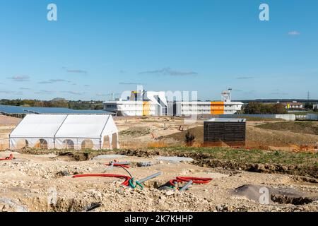 ©PHOTOPQR/LA NOUVELLE RÉPUBLIQUE/Mathieu Herduin mherduin ; POITIERS ; 04/10/2022 ; debut du rôle d'Eco Lodge du Futuroscope a Chasseneuil du Poitou le 4 octobre 2022. Photo NR Mathieu Herduin Banque D'Images