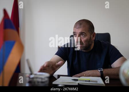 ©Chris Huby / le Pictorium/MAXPPP - Tegh 22/09/2022 Chris Huby / le Pictorium - 22/9/2022 - armenie / syunik / Tegh - Armenie / Village de Tegh - Portrait du maire de Tegh, David Runuts. / 22/9/2022 - Arménie / syunik / Tegh - Arménie / Tegh village - Portrait du maire de Tegh, David Runuts. Banque D'Images