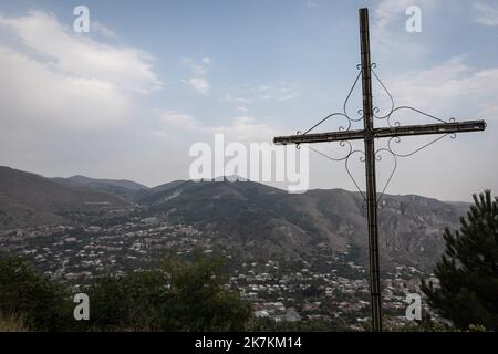 ©Chris Huby / le Pictorium/MAXPPP - Goris 21/09/2022 Chris Huby / le Pictorium - 21/9/2022 - armenie / Goris - Armenie / vue sur la ville de Goris. / 21/9/2022 - Arménie / Goris - Arménie / vue sur la ville de Goris. Banque D'Images