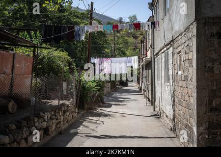 ©Chris Huby / le Pictorium/MAXPPP - Vorotan 24/09/2022 Chris Huby / le Pictorium - 24/9/2022 - armenie / syunik / Vorotan - Armenie / Village de Vorotan - ambiance. / 24/9/2022 - Arménie / syunik / Vorotan - Arménie / Vorotan village - atmosphère. Banque D'Images