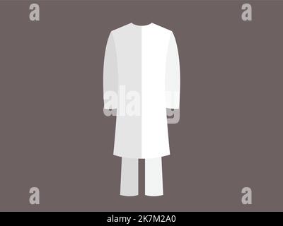 Illustration des vêtements blancs traditionnels de l'Arabie Saoudite Illustration de Vecteur