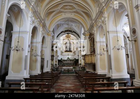Praiano - Interno della Chiesa di San Luca Banque D'Images