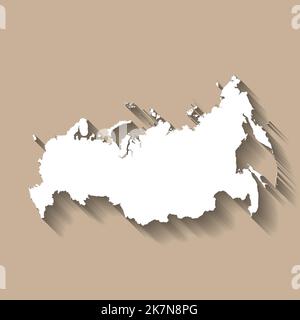 Silhouette de la carte de pays vectorielle de la Russie Illustration de Vecteur