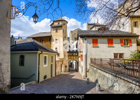 Vieille ville historique de Sion, canton du Valais, Suisse Banque D'Images