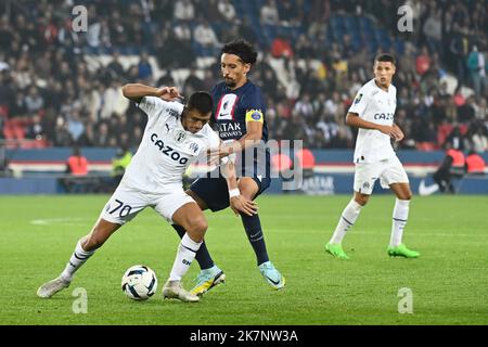 Julien Mattia / le Pictorium - PSG - Marseille - 16/10/2022 - France / Ile-de-France (région) / Paris - Marquinhos pendant le match du 11th Banque D'Images