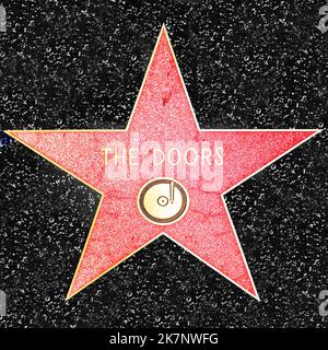 Los Angeles, Etats-Unis - 5 mars 2019 : gros plan de Star sur le Hollywood Walk of Fame for the Doors Banque D'Images