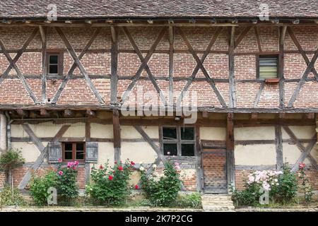 Ferme typique de Bresse dans le département d'Ain, France Banque D'Images