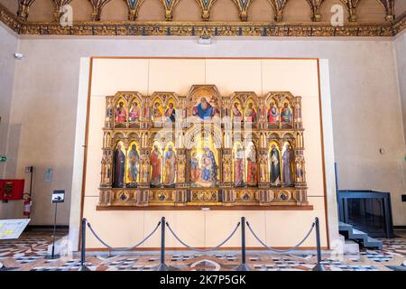 Exposition d'art à l'intérieur de la galerie d'art Gallerie dell'Accademia à Venise, en Italie Banque D'Images