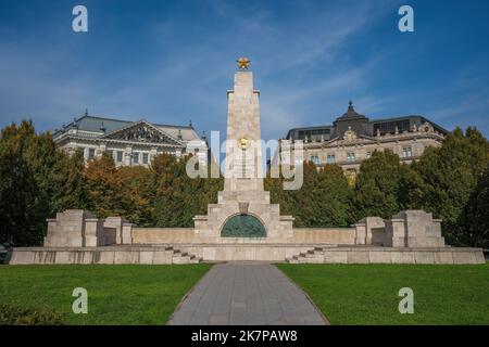 Mémorial de guerre soviétique à la place de la liberté - Budapest, Hongrie Banque D'Images